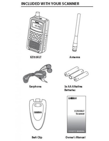 UNIDEN UBC EZI33XLT+ Scanner Airband 183 channel NiMH Battery