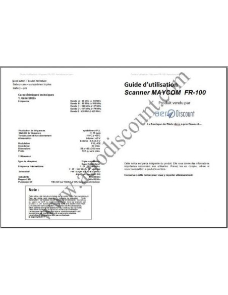 French User Manual MAYCOM FR100