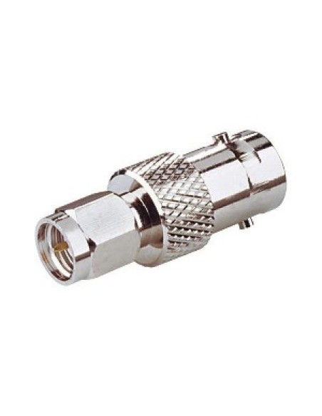 Adaptateur BNC mâle (baïonnette)/SMA femelle. Adaptateur BNC mâle (baïonnette)/SMA femelle.