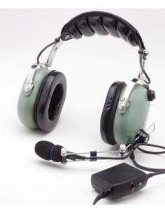 CASQUE ANR PILOTE AVION - Full-Spectrum II N - Oreillette Cuir Proteine Memoire de Forme