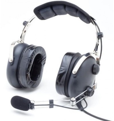 PILOT HEADSET "Classic Confort" Aerodiscount Wire boom DOUBLE GEL EARSEALS