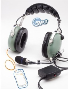 CASQUE ANR AVION - Full-Spectrum III-N - Prise MP3 - Oreillette Cuir Proteine Memoire de Forme