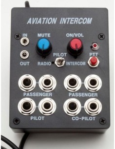 AVIATION INTERCOM 4 ways Pilot Copilot and 2 passengers 2