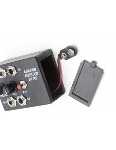 INTERCOM AVIATION 2 places PTT sur boitier INTERCOM AVIATION 2 places PTT sur boitier