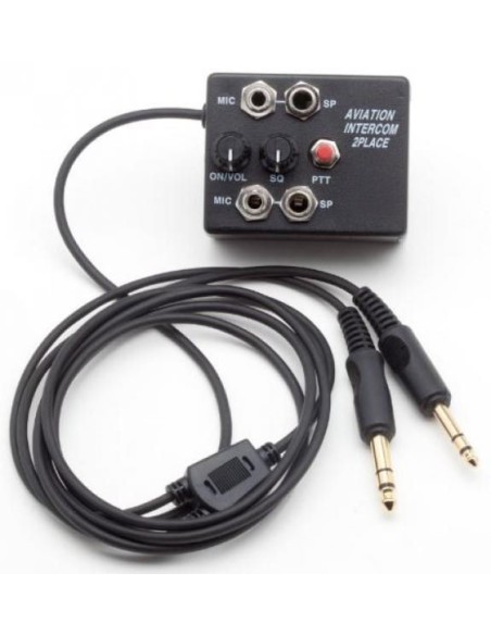 INTERCOM AVIATION 2 places PTT sur boitier INTERCOM AVIATION 2 places PTT sur boitier