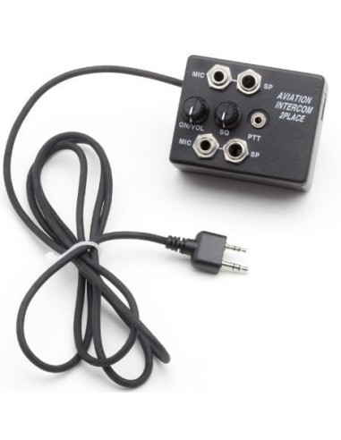AVIATION INTERCOM 2 pax ICOM double jacks IC-A3 A4 A22 KX-99 (O)