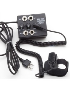 INTERCOM AVIATION 2 places Prise ICOM double jacks - PTT déporté