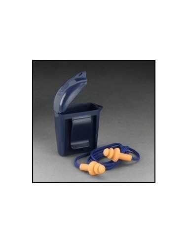 PROTECTIONS AUDITIVES : Ear-Plugs ULTRAFIT (bouchons d'oreille) avec cordon et boite de rangement