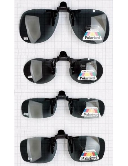 LUNETTES de SOLEIL "CLIP" RECANGULAIRES ETROITES