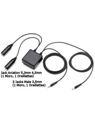Airplane Headset Adapter for Flight Simulation on PC