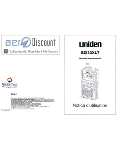 User Manual in French for UNIDEN Bearcat EZI 33XLT Scanner 183 channels