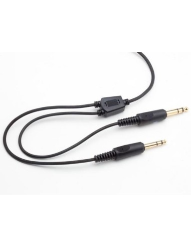 Câble de rechange pour casque avion double jacks