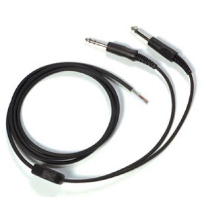 Replacement cable for aviation headset with dual jacks STEREO